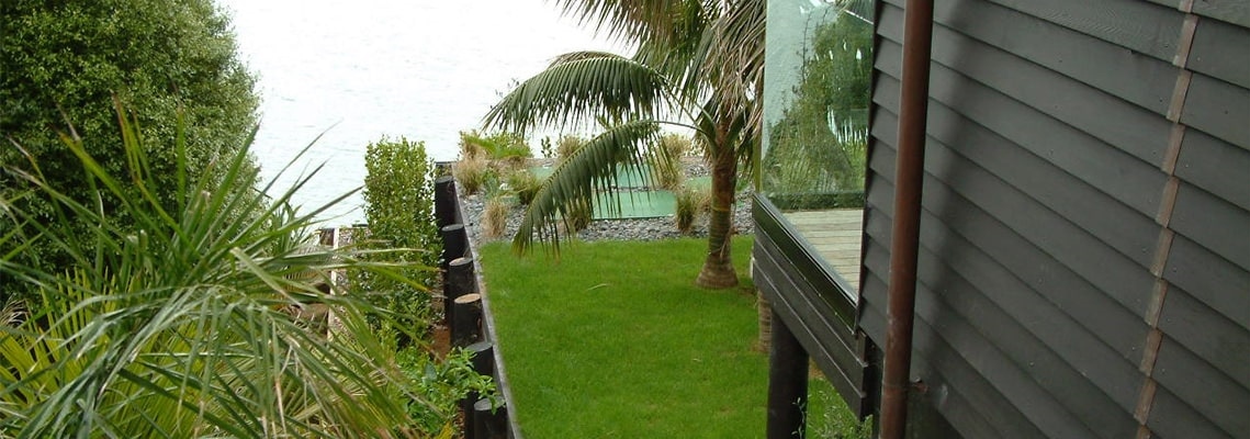 Photo of residential AdvanTex units blending in with landscaping