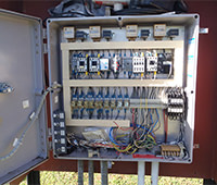 Photo of large industrial control panel at treatment plant