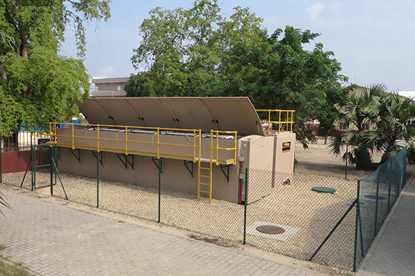 Photo of an Orenco AX-Max commercial treatment system in Angola.