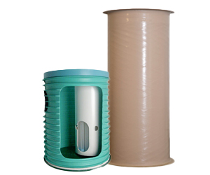 Photo of fiberglass septic tank