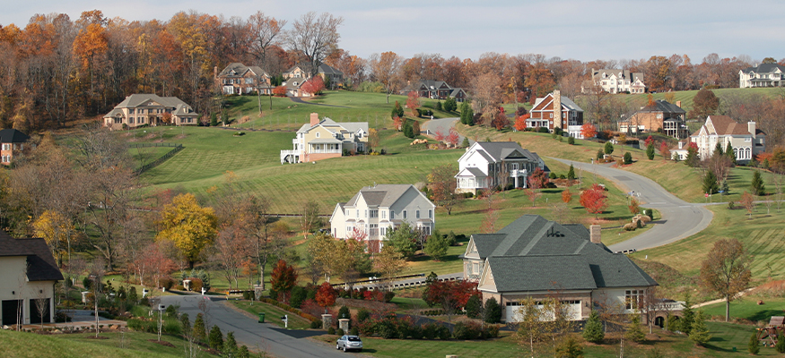 Photo of suburban houses for Prelos FAQ