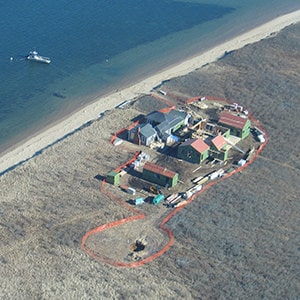 Photo of AdvanTex septic system that protects coastal waters near off-grid LEED Platinum property on Esther's Island