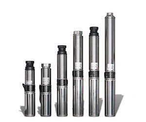 Photo of a series of high-head effluent pumps