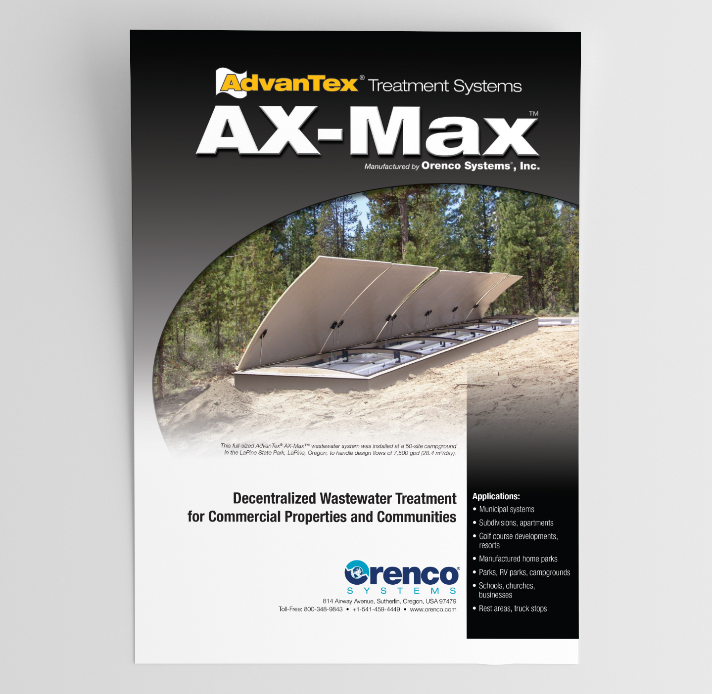 AdvanTex AX-Max Treatment Systems are the decentralized solution for businesses and communities
